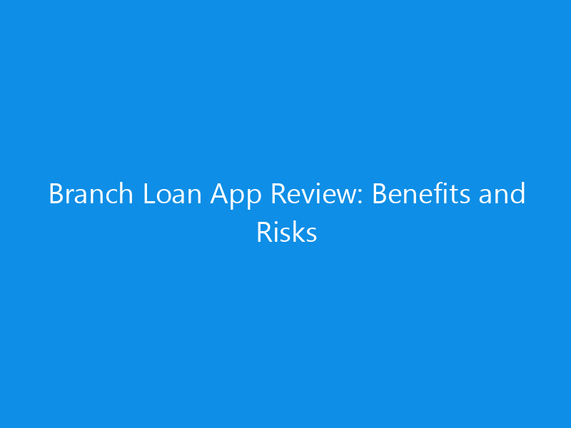 Branch Loan App Review: Benefits and Risks