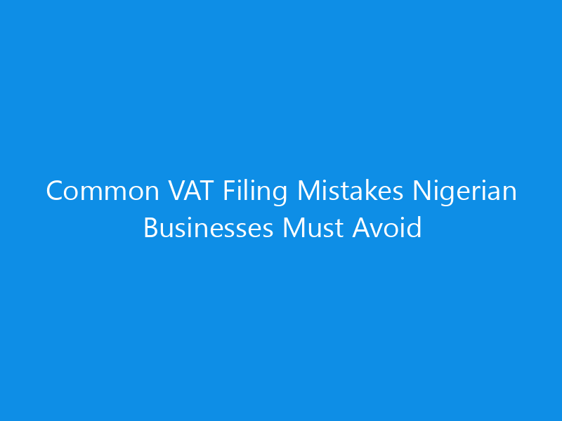 Common VAT Filing Mistakes Nigerian Businesses Must Avoid 1 common vat filing mistakes nigerian businesses must avoid 1413 5defa skyweb