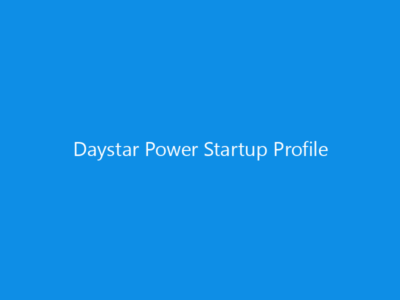 Daystar Power Startup Profile