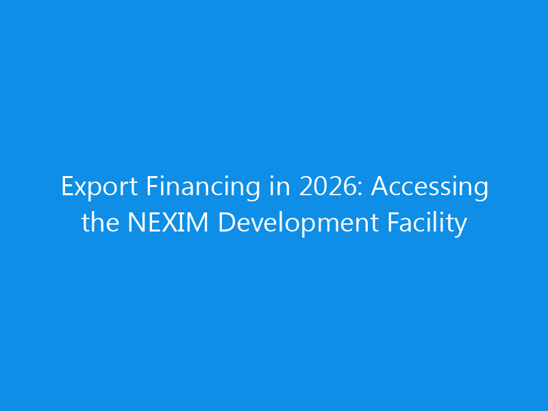 Export Financing in 2026: Accessing the NEXIM Development Facility 1 export financing in 2026 accessing the nexim development facility 1085 74d56 skyweb