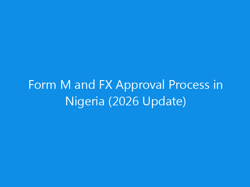 Form M and FX Approval Process in Nigeria (2026 Update) 1 form m and fx approval process in nigeria 2026 update 1785 a7007 skyweb