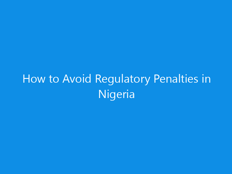 How to Avoid Regulatory Penalties in Nigeria