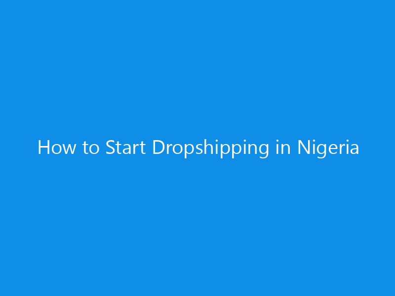 How to Start Dropshipping in Nigeria 1 How to Start Dropshipping in Nigeria