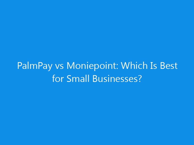 PalmPay vs Moniepoint: Which Is Best for Small Businesses? 3 PalmPay vs Moniepoint: Which Is Best for Small Businesses?