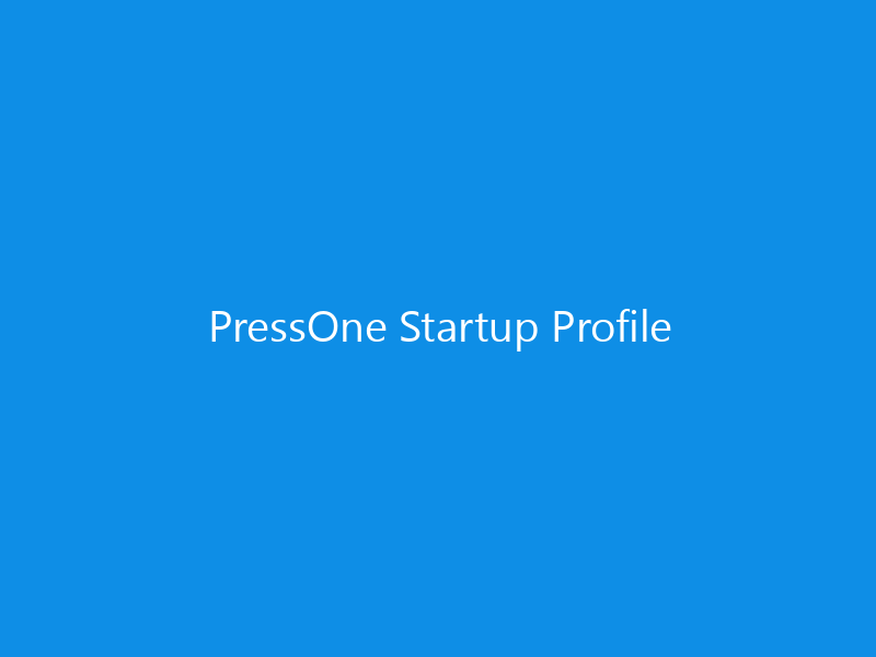 PressOne Startup Profile