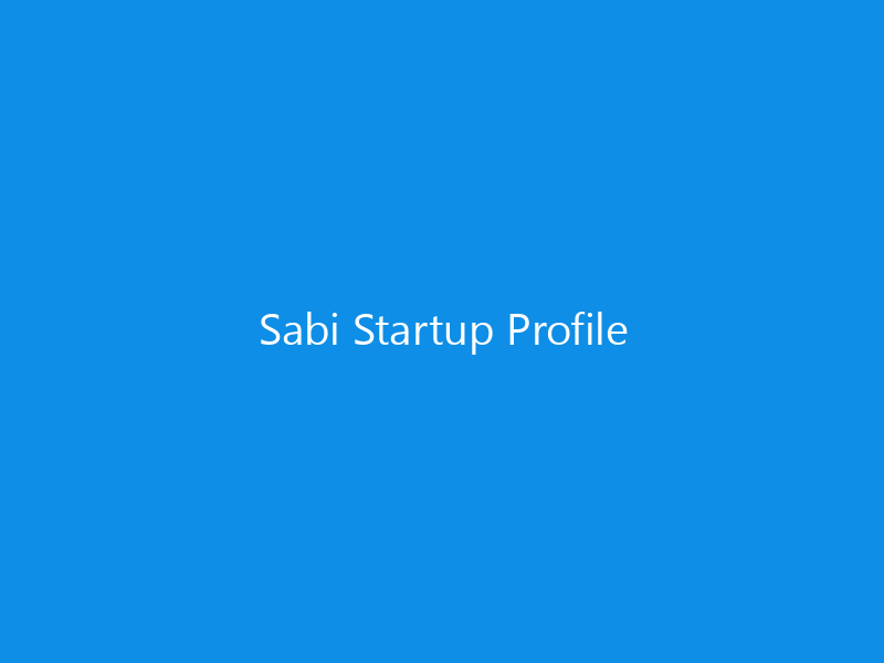 Sabi Startup Profile