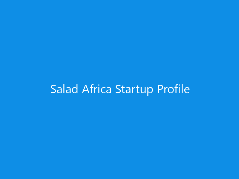 Salad Africa Startup Profile 7 Salad Africa Startup Profile