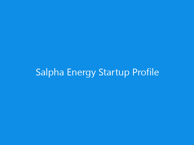 Salpha Energy Startup Profile