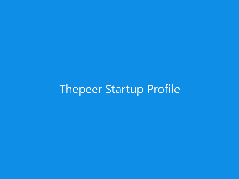 Thepeer Startup Profile