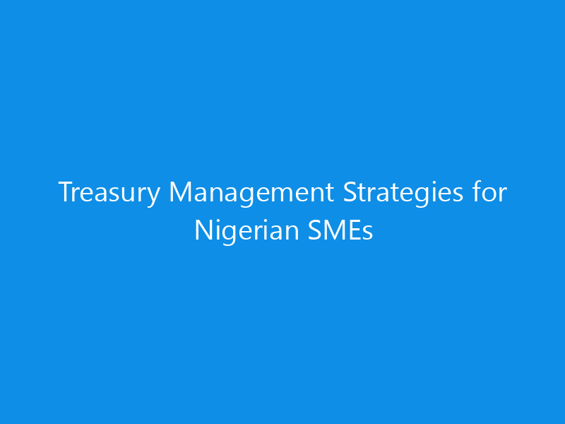 Treasury Management Strategies for Nigerian SMEs