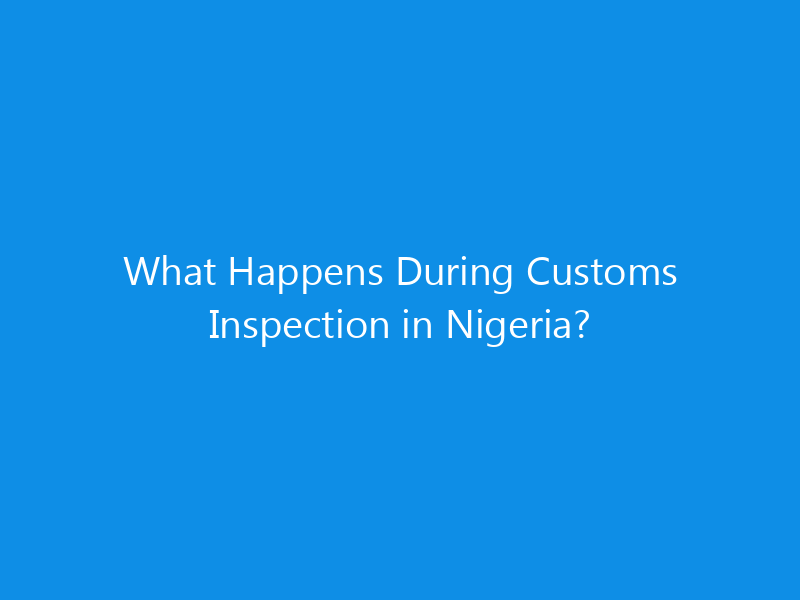 what happens during customs inspection in nigeria 1771 7e059 skyweb