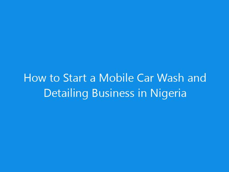 how to start a mobile car wash and detailing business in nigeria 4998 e0177 skyweb