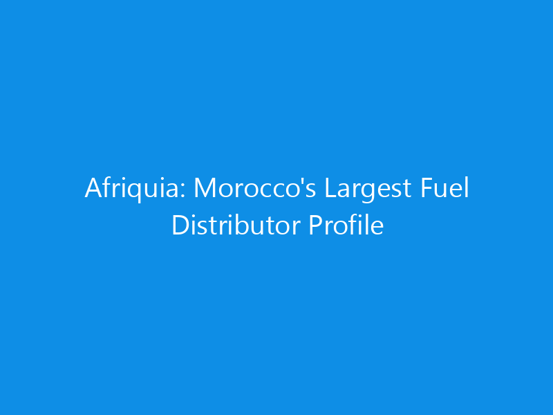 Afriquia: Morocco's Largest Fuel Distributor Profile 1 afriquia moroccos largest fuel distributor profile 6178 67918 skyweb