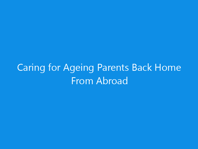 Caring for Ageing Parents Back Home From Abroad 4 Caring for Ageing Parents Back Home From Abroad