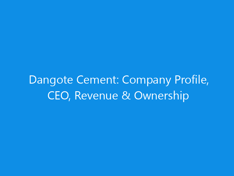 Dangote Cement: Company Profile, CEO, Revenue & Ownership 1 dangote cement company profile ceo revenue ownership 6186 40adc skyweb