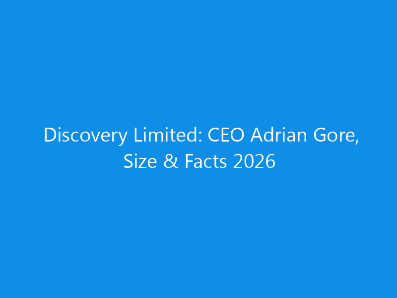 Discovery Limited: CEO Adrian Gore, Size & Facts 2026