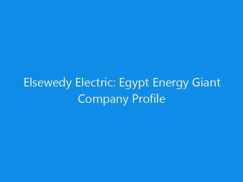 Elsewedy Electric: Egypt Energy Giant Company Profile 1 elsewedy electric egypt energy giant company profile 6176 ce8a0 skyweb