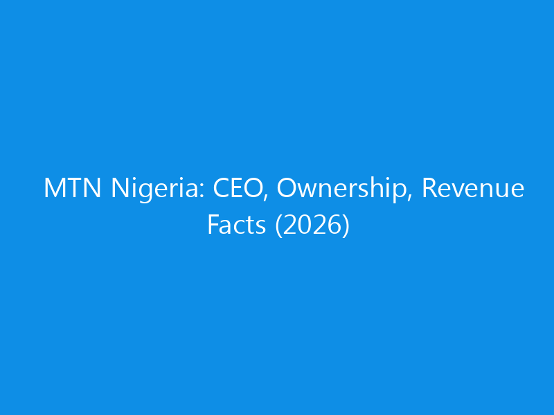 mtn nigeria ceo ownership revenue facts 2026 6165 f068a skyweb