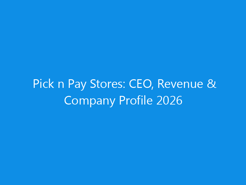 pick n pay stores ceo revenue company profile 2026 6138 1a3ba skyweb