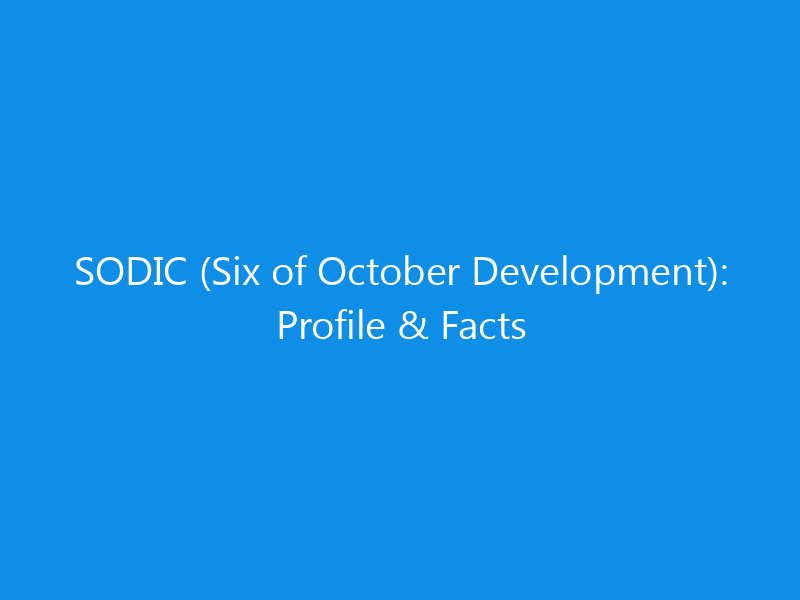 SODIC (Six of October Development): Profile & Facts 8 SODIC (Six of October Development): Profile & Facts