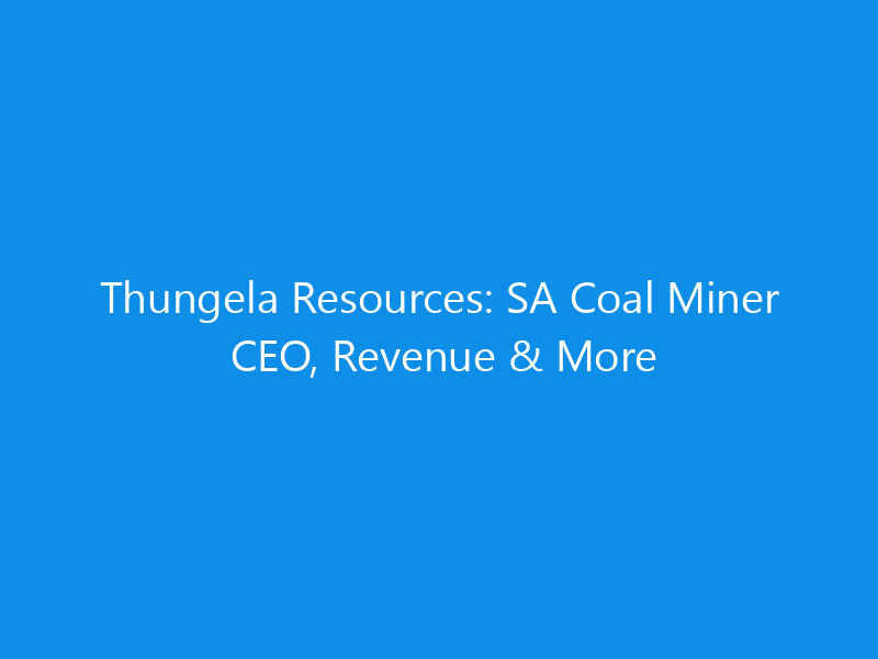 thungela resources sa coal miner ceo revenue more 6199 31a3b skyweb