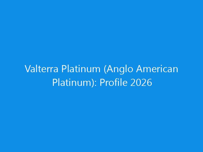 Valterra Platinum (Anglo American Platinum): Profile 2026 1 valterra platinum anglo american platinum profile 2026 6143 cdd9c skyweb