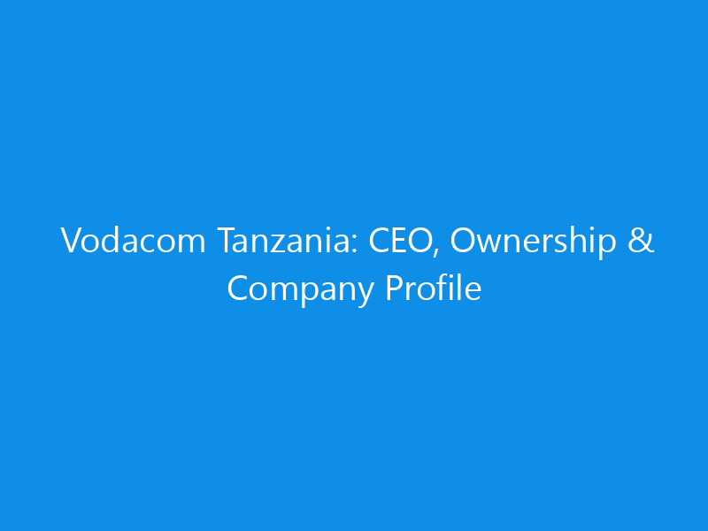 vodacom tanzania ceo ownership company profile 6364 189a4 skyweb