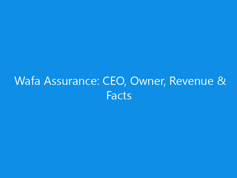 wafa assurance ceo owner revenue facts 6328 7e25d skyweb